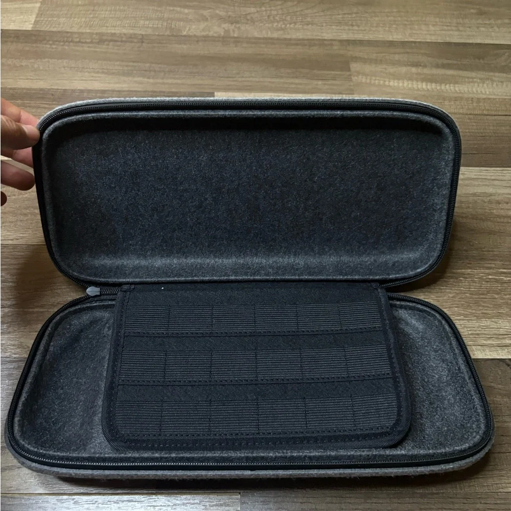Genki Gray Hard Shell Padded Carrying Case with Partitions for Nintendo Switch